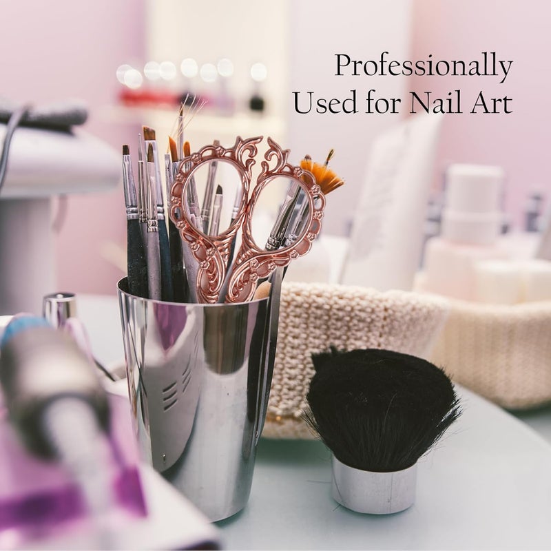 NOVAL Vintage Stainless Steel Nail Scissors for Tips, Cuticle and Art Detailing, Golden - Image 4